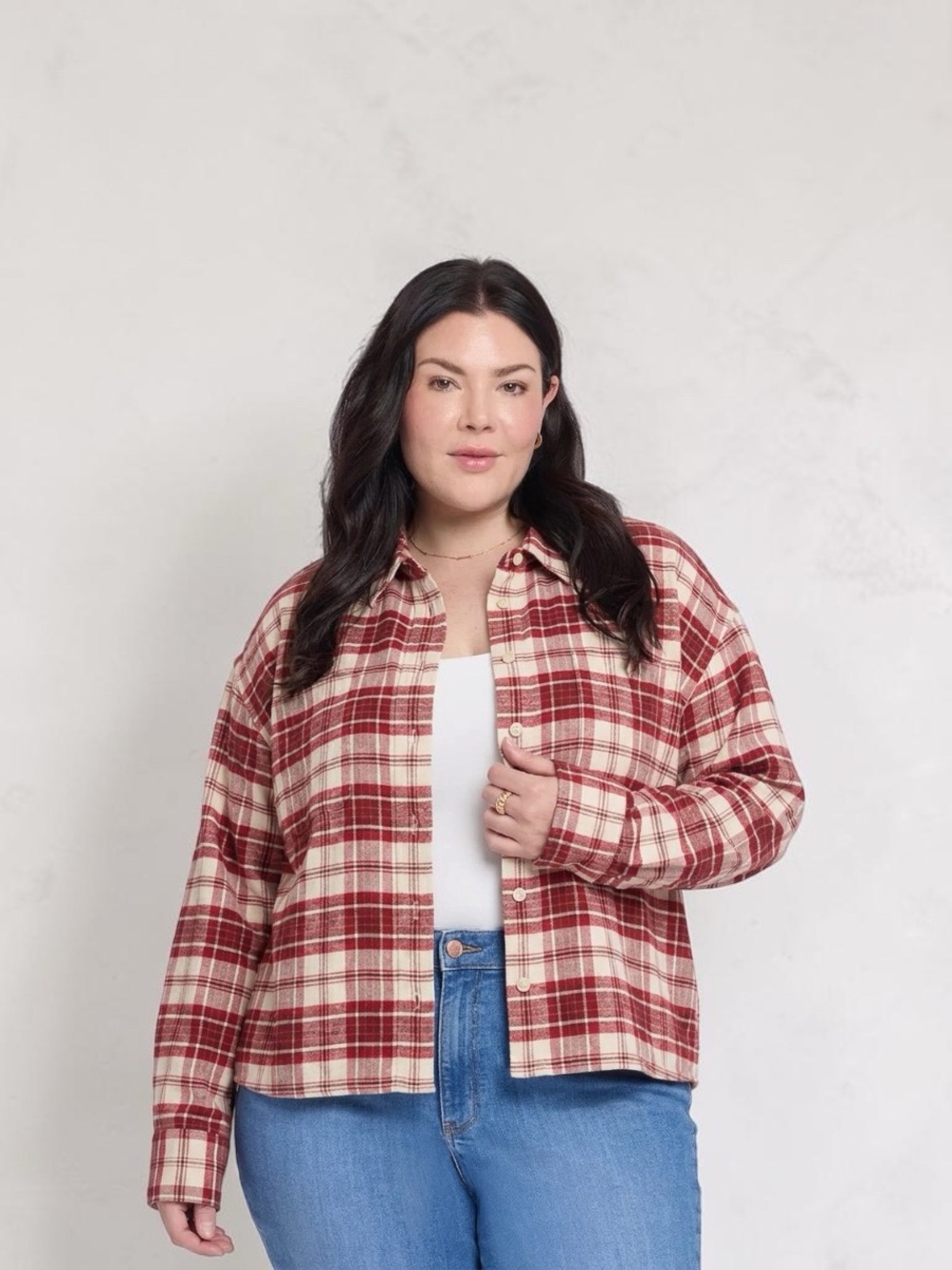 NWT Levis Maple Utility Shirt Boxy
Flannel Plaid Plus Size 1X Red White